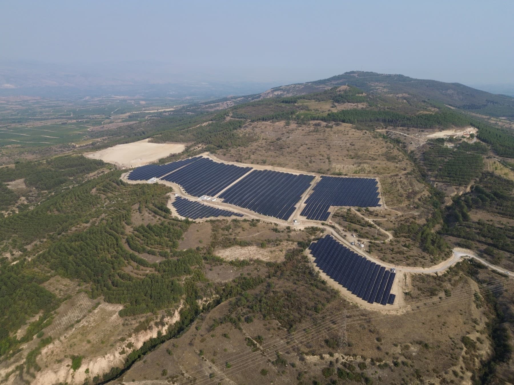 Ljubas solar power plant aerial view