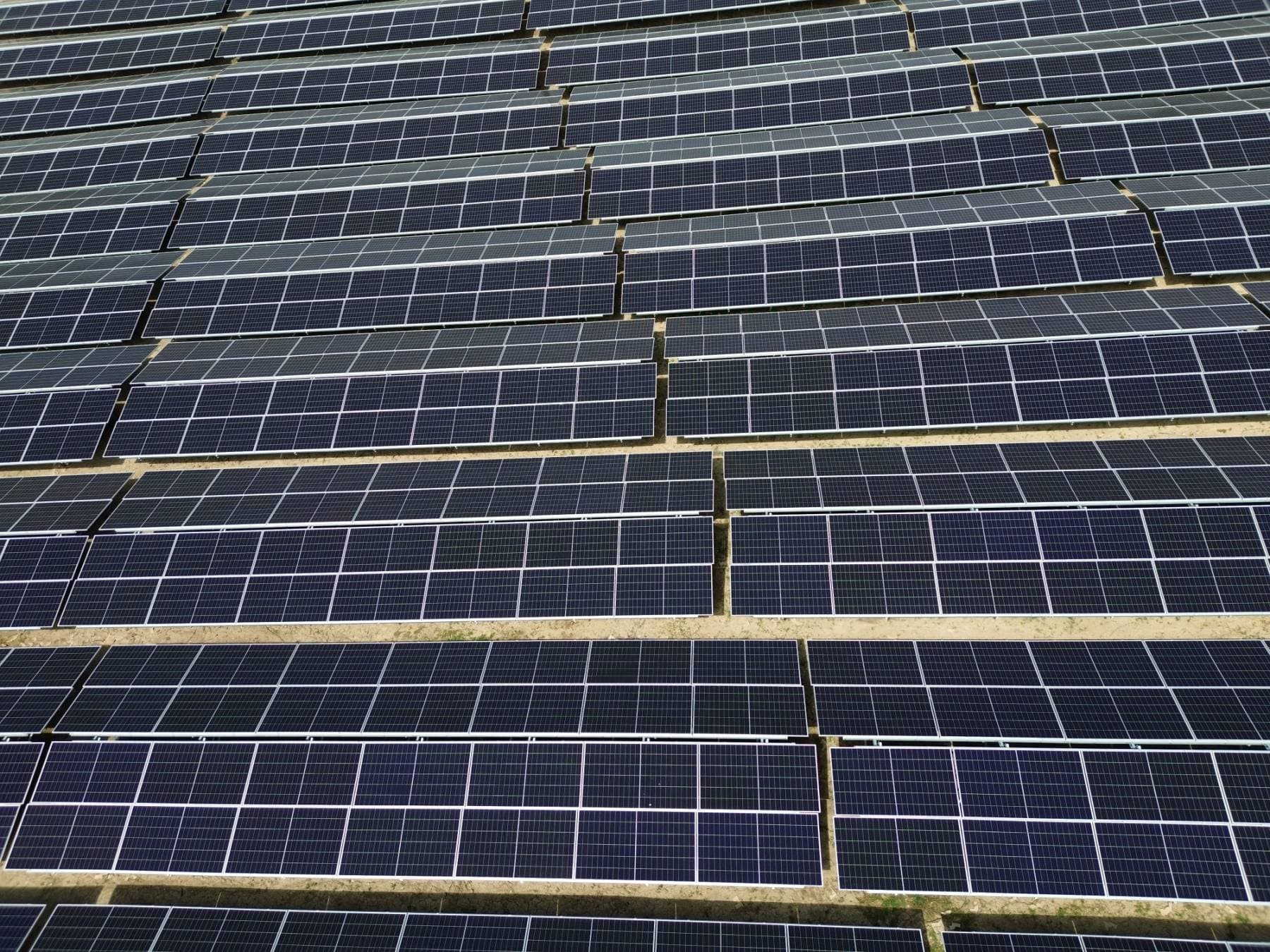 Aerial view of PV Ljubas 4 solar plant